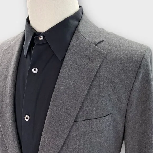 $498 J Crew Thompson Blazer Mens 40L Slim Chore Jacket Gray Melange Stretch '22